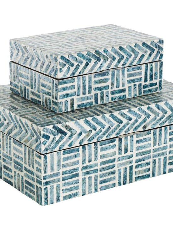 Other - Mother of Pearl Shell Geometric Handmade Decorative Box Mosaic Storage Decorativ